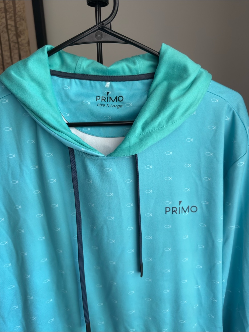 Primo Men's Hooded Swim Rash Guard - Aqua/Teal